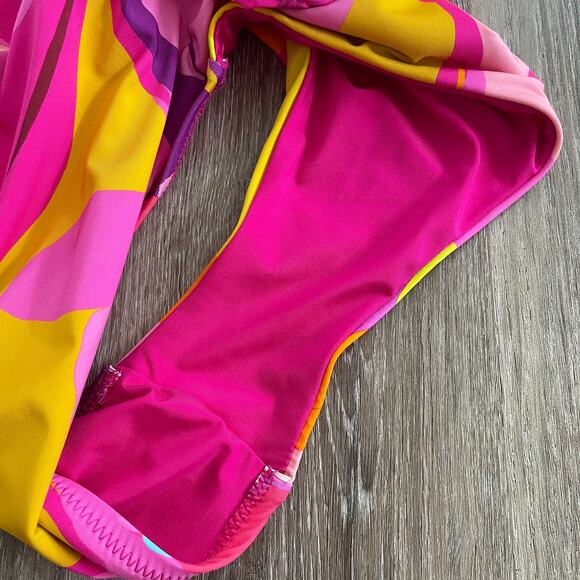 NWT Trina Turk Lilleth Ruffle One-Piece Swimsuit Pink Multi - Size: 10 - Picture 11 of 11